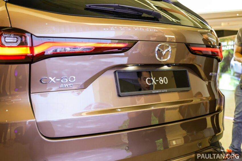 2025 Mazda CX-80 2.5G PHEV AWD 本地发布, 搭载2.5L PHEV混动系统, 综合油耗1.6L/100km, 售价33.16万令吉 306672