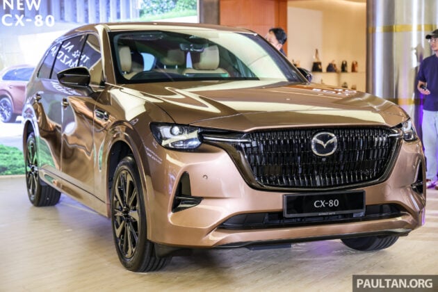 2025 Mazda CX-80 2.5G PHEV AWD 本地发布, 搭载2.5L PHEV混动系统, 综合油耗1.6L/100km, 售价33.16万令吉