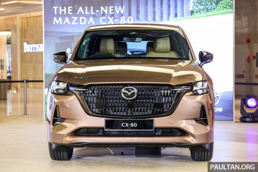 2025 Mazda CX-80 2.5G PHEV AWD 本地发布, 搭载2.5L PHEV混动系统, 综合油耗1.6L/100km, 售价33.16万令吉 306652