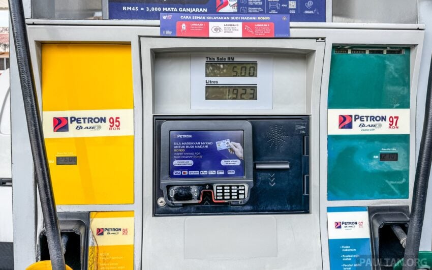 BUDI95: 油泵显示RM2.60售价, 对比 Petronas, Shell, BHPetrol, Petron 与 Caltex 各家油站的添油收据详情 309432