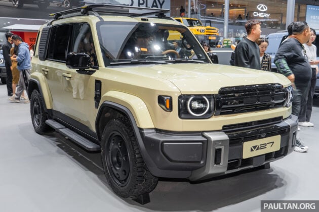 iCaur V27 亮相广州车展, 搭载1.5L涡轮引擎的增程型油电混动SUV, 可纯电行驶200公里, 油电综合里程号称1,200公里