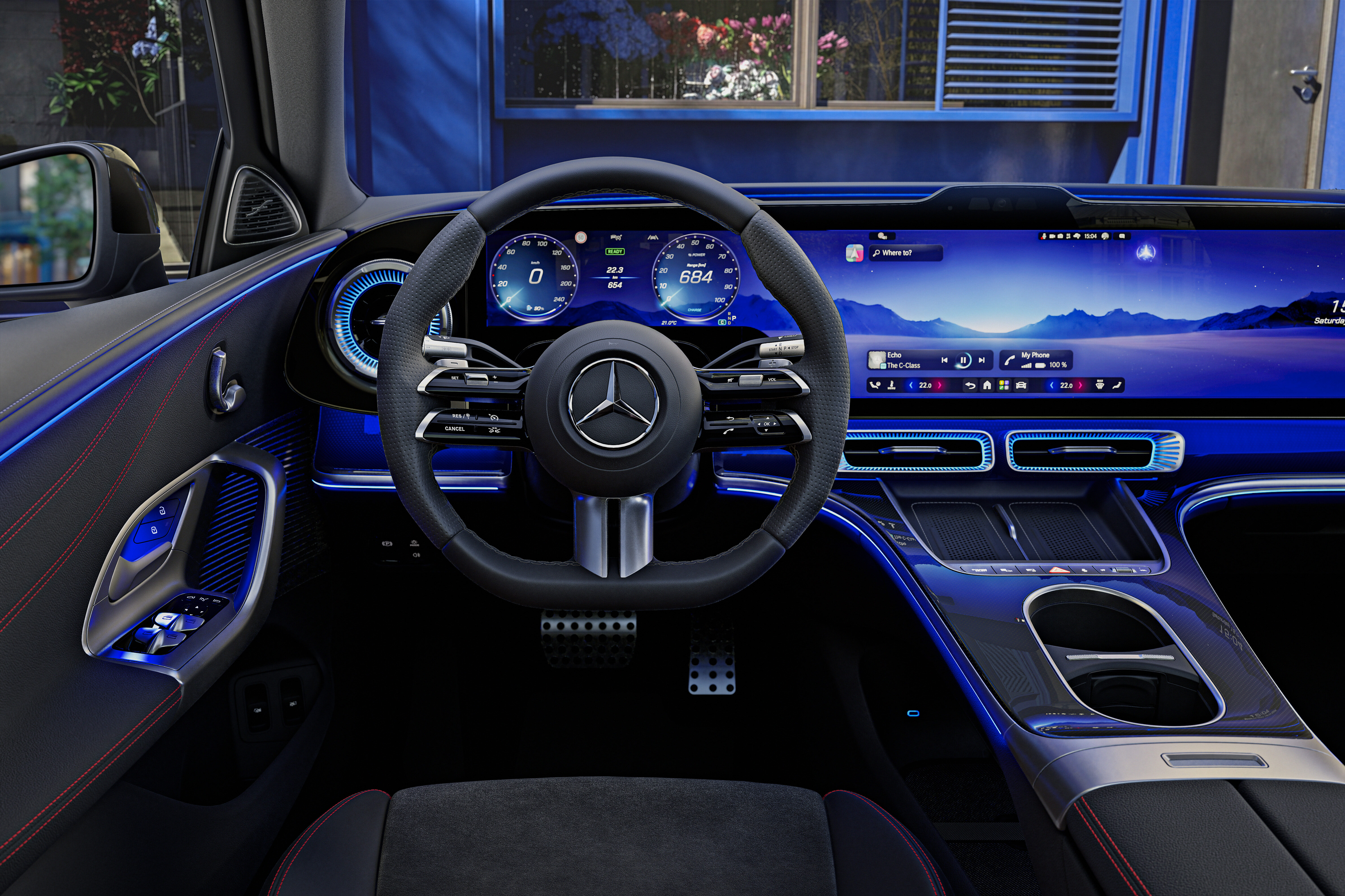 全新 2026 Mercedes-Benz C-Class 纯电动版内饰官图释出!搭载 MBUX Hyperscreen,4月20日韩国办全球首发