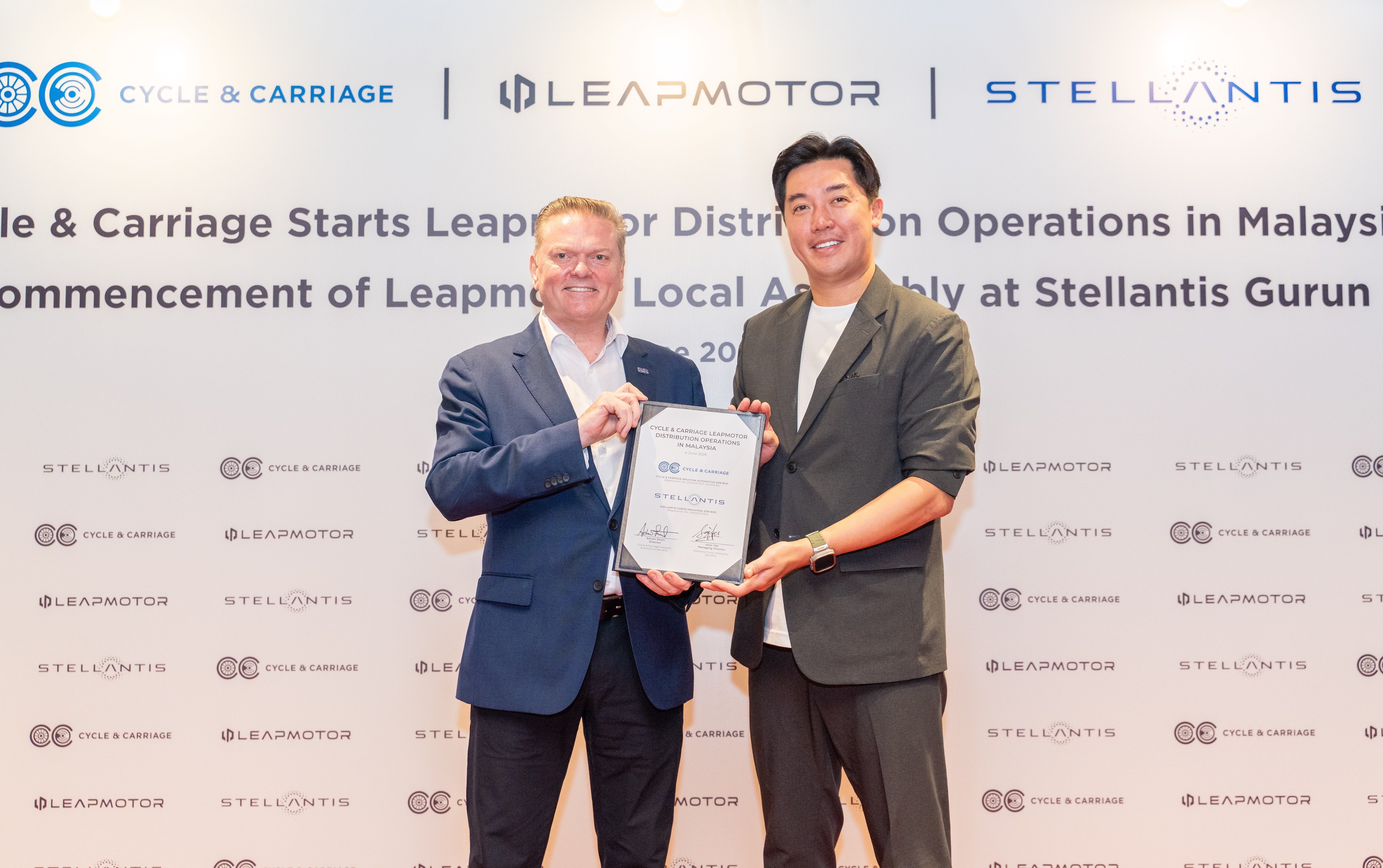 与 Stellantis Malaysia 的战略合作关系再升华！Cycle & Carriage 全面接掌零跑 Leapmotor 在马来西亚的分销业务
