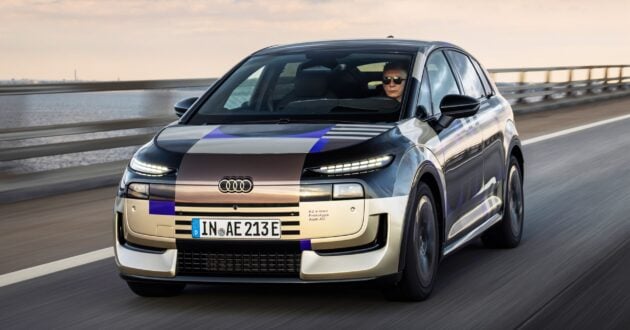 2026 Audi A2 e-tron 原厂官方宣传图发布, 纯电动五门掀背车, 续航里程可达450公里, 326PS/545Nm, 今年秋季全球首发