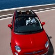 New Fiat 500C with sliding soft roof