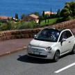 New Fiat 500C with sliding soft roof