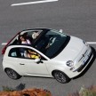 New Fiat 500C with sliding soft roof