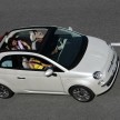 New Fiat 500C with sliding soft roof