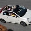 New Fiat 500C with sliding soft roof