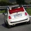 New Fiat 500C with sliding soft roof