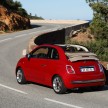 New Fiat 500C with sliding soft roof