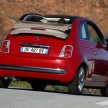 New Fiat 500C with sliding soft roof