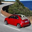 New Fiat 500C with sliding soft roof
