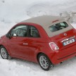 New Fiat 500C with sliding soft roof