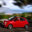 New Fiat 500C with sliding soft roof