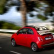 New Fiat 500C with sliding soft roof