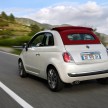 New Fiat 500C with sliding soft roof