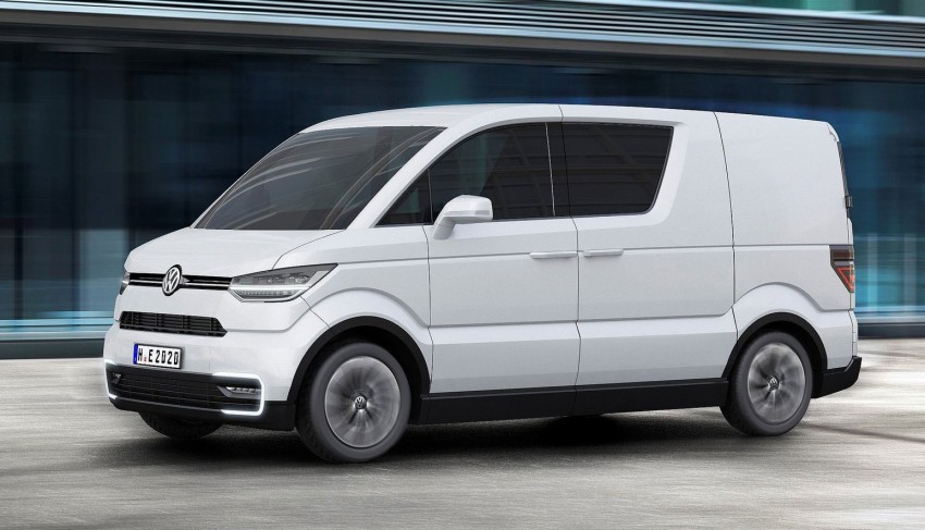 Volkswagen e-Co Motion Concept – electric white van 160831