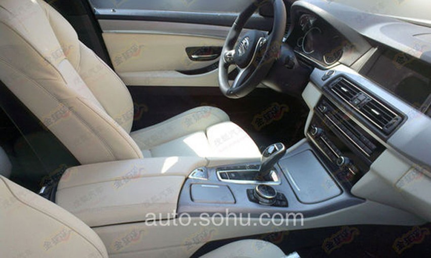BMW F10 facelift interior sighted in Chinese spyshots 165414