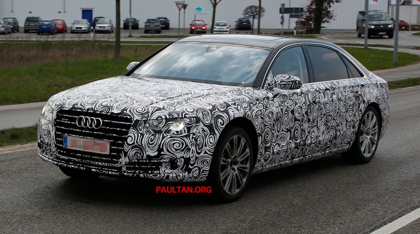 Audi A8 facelift sighted, new grille and tail lamps 169088