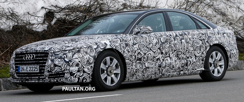 Audi A8 facelift sighted, new grille and tail lamps 179816