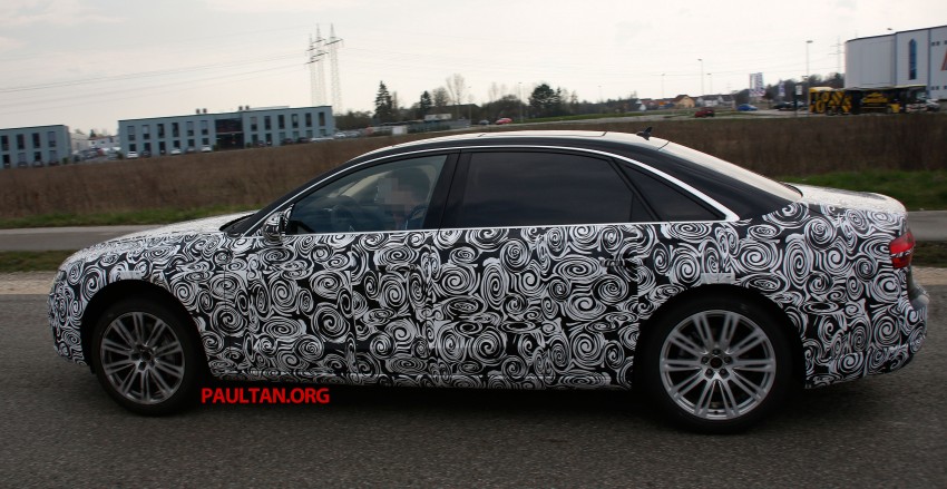 Audi A8 facelift sighted, new grille and tail lamps 169094