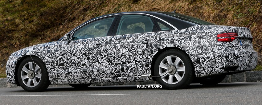 Audi A8 facelift sighted, new grille and tail lamps 179814