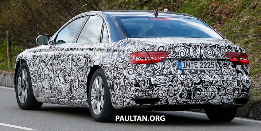 Audi A8 facelift sighted, new grille and tail lamps 179813