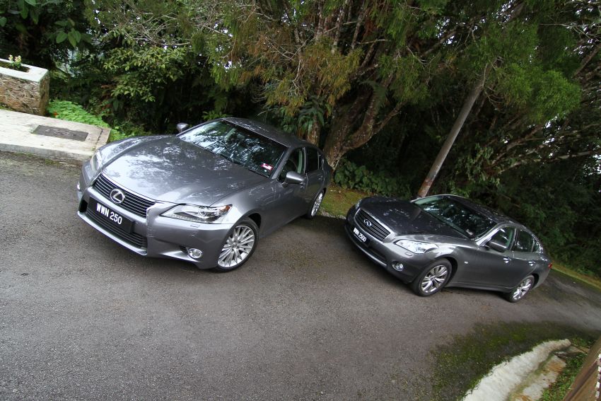 Four-way luxury sedan comparison – Audi A6 vs BMW 520i vs Infiniti M25 vs Lexus GS 250 171985