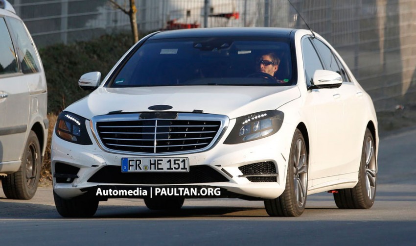 W222 Merc S-Class sighted again, this time in white 171222