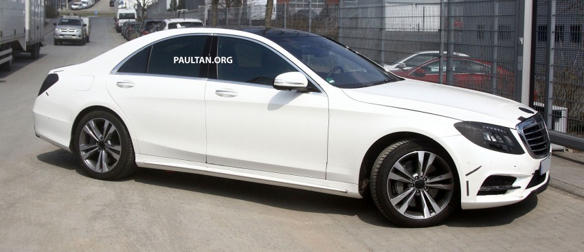 W222 Merc S-Class sighted again, this time in white 170952