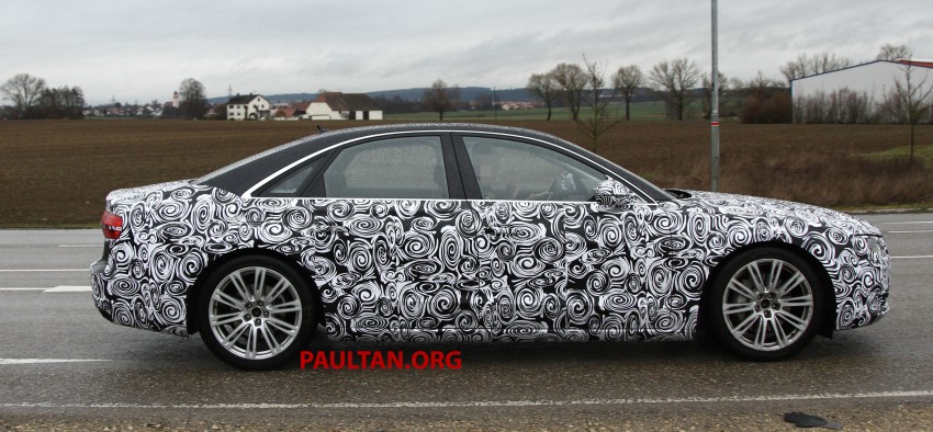 Audi A8 facelift sighted, new grille and tail lamps 168538