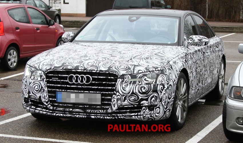 Audi A8 facelift sighted, new grille and tail lamps 168541