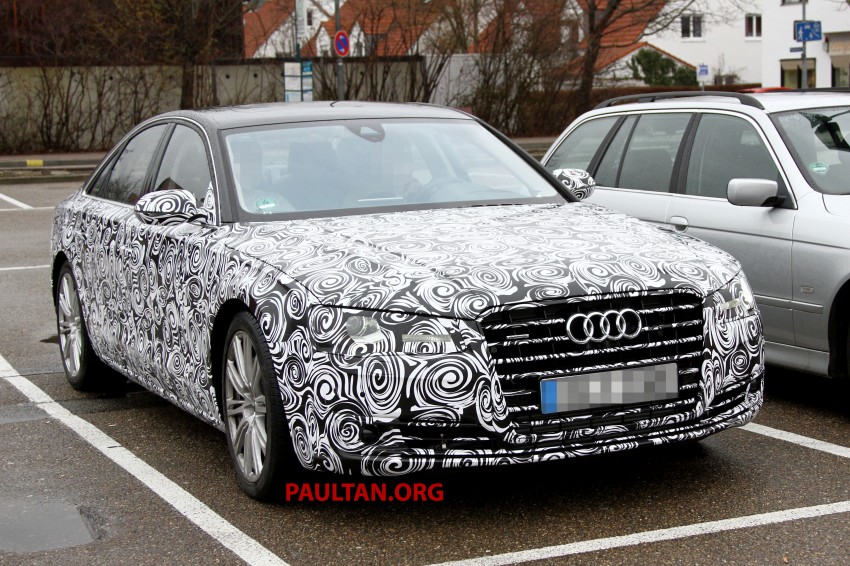 Audi A8 facelift sighted, new grille and tail lamps 168543