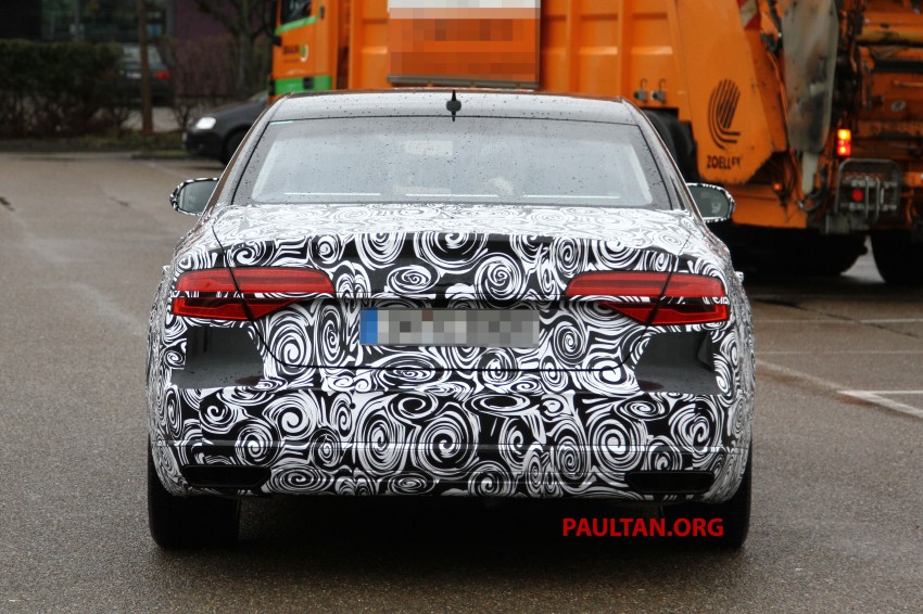 Audi A8 facelift sighted, new grille and tail lamps 168548