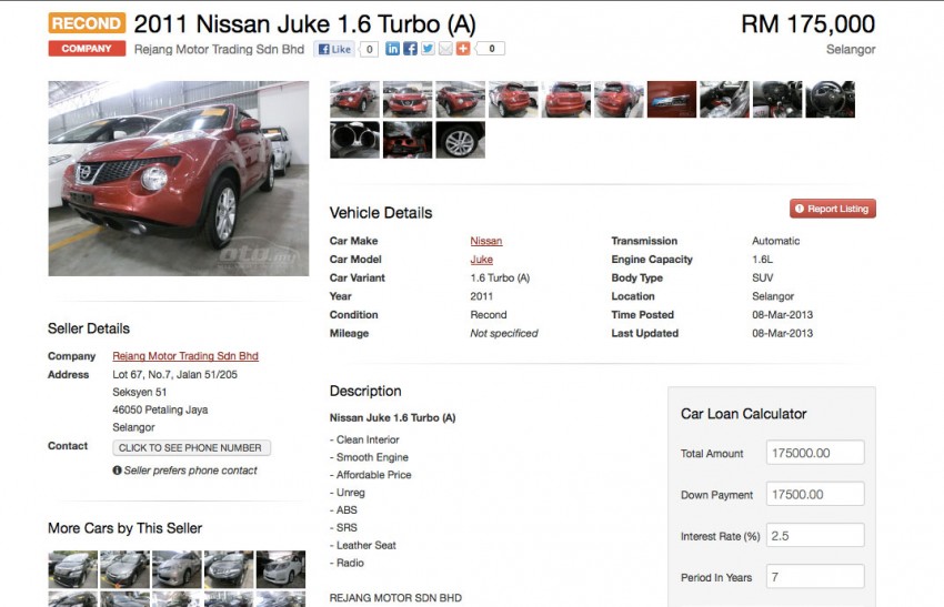 Interesting oto.my find – Nissan Juke 1.6 DIG-Turbo 167372