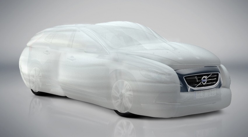 Volvo unveils EnVeloP all-around car airbag system 165690