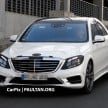 W222 Merc S-Class sighted again, this time in white