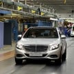 W222 Mercedes-Benz S-Class rolls off production line