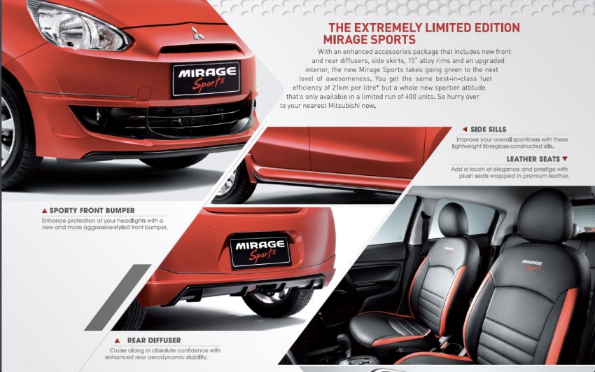 Mitsubishi Mirage Sports – limited edition, 400 units 182480