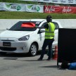 DRIVEN: Mitsubishi Attrage tried out on a Thai track