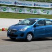 DRIVEN: Mitsubishi Attrage tried out on a Thai track