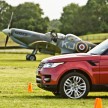 Range Rover Sport races a Spitfire at Goodwood