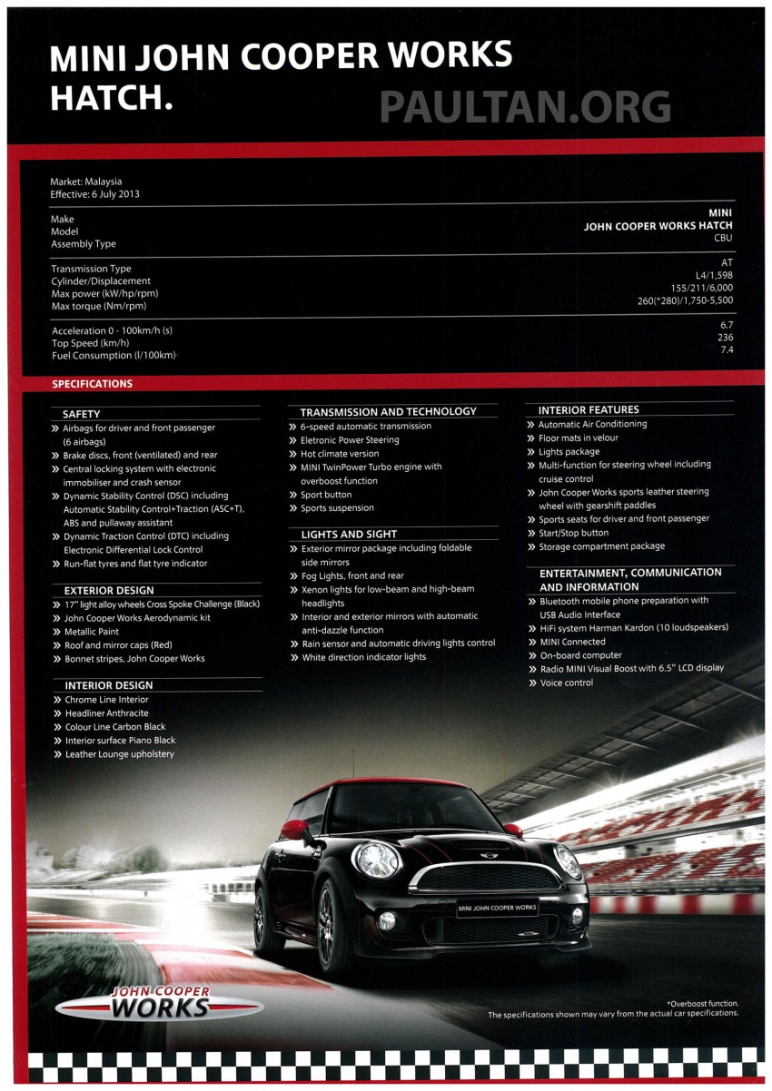 MINI JCW Hatch, Coupe, Countryman and Paceman now available in Malaysia – from RM279k to RM339k 185974