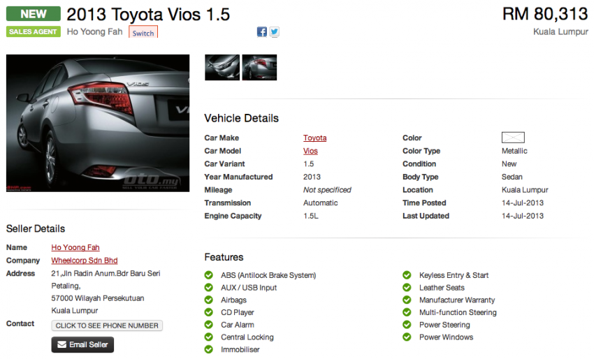 2013 Toyota Vios on oto.my – October launch? 187328