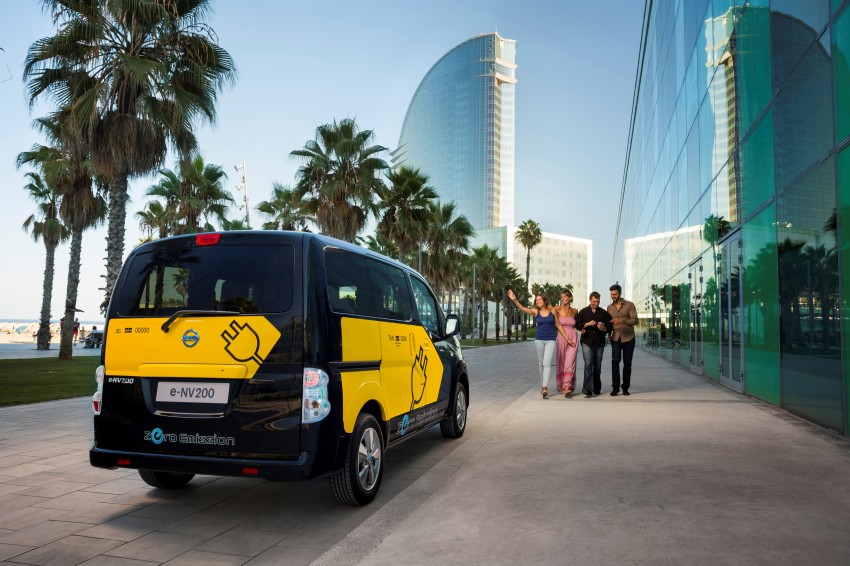 Barcelona to use Nissan e-NV200 electric taxi cabs 198205