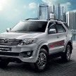 Toyota Fortuner updated: now with black cabin, Isofix