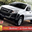 Isuzu D-Max Single Cab – 4X2 and 4X4, from RM60k