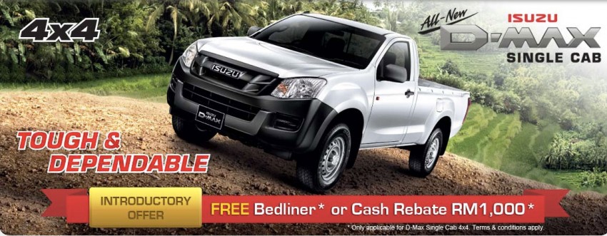Isuzu D-Max Single Cab – 4X2 and 4X4, from RM60k 205598