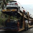 Peugeot 2008 spied on trailer on Federal Highway